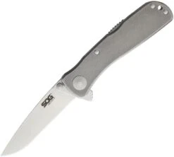 SOG Twitch II LT Lockback A/O Satin Folding Blade Stainless Handle Knife TWI18BX
